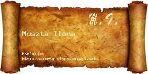 Muszta Ilona névjegykártya